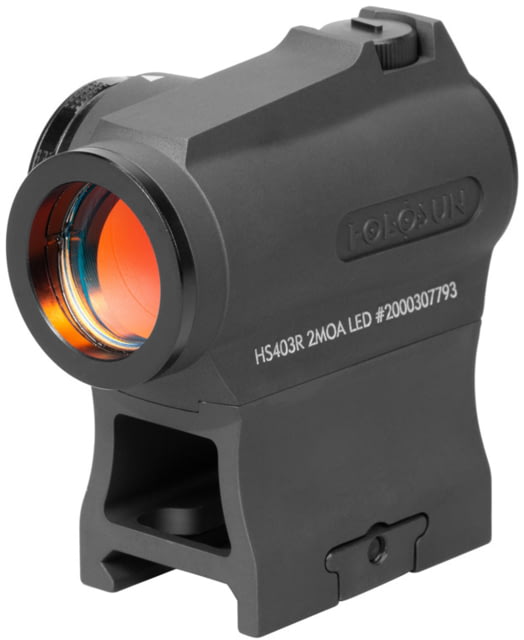 Holosun HS403R Classic Series Red Dot Sight, 1x, 2 MOA Dot, CR2032 Battery, Black, HS403R