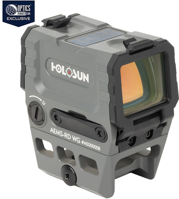 Holosun OPMOD AEMS Reflex Red Dot Sight, Red 2 MOA Dot and 65MOA Circle, Wolf Gray