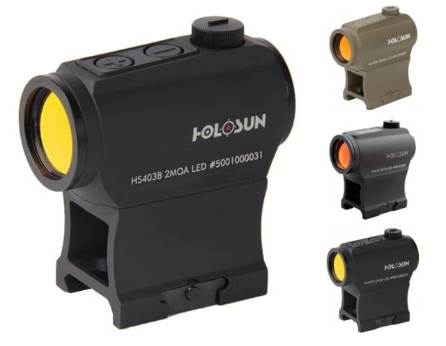 Holosun Red Dot Sight 1x20mm, 2 MOA Dot, Flat Dark Earth, HS403B-FDE