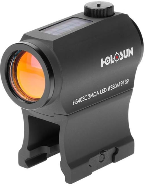 Holosun Paralow Red Dot Sight 1x20mm, 2 MOA Dot Reticle, Black, HS403C