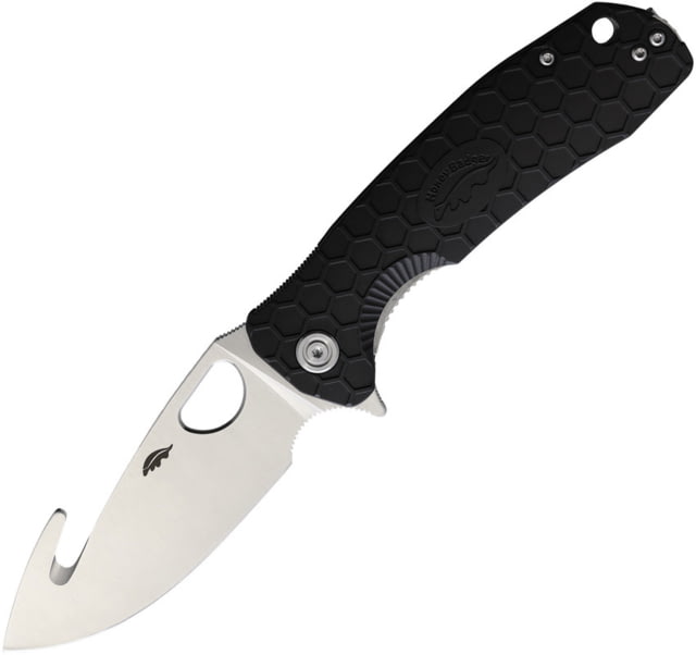Honey Badger Knives Large Hook Linerlock Black Folding Knife - Honey Badger Knives
