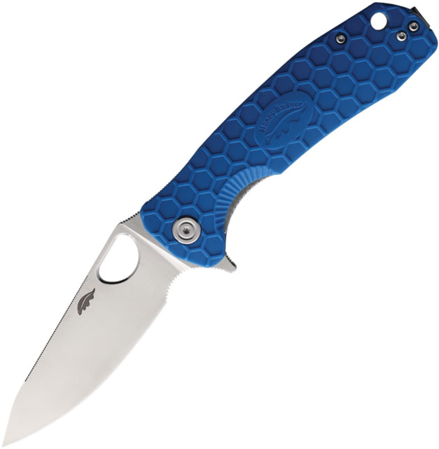 Honey Badger Knives Large Leaf Linerlock Blue - Honey Badger Knives