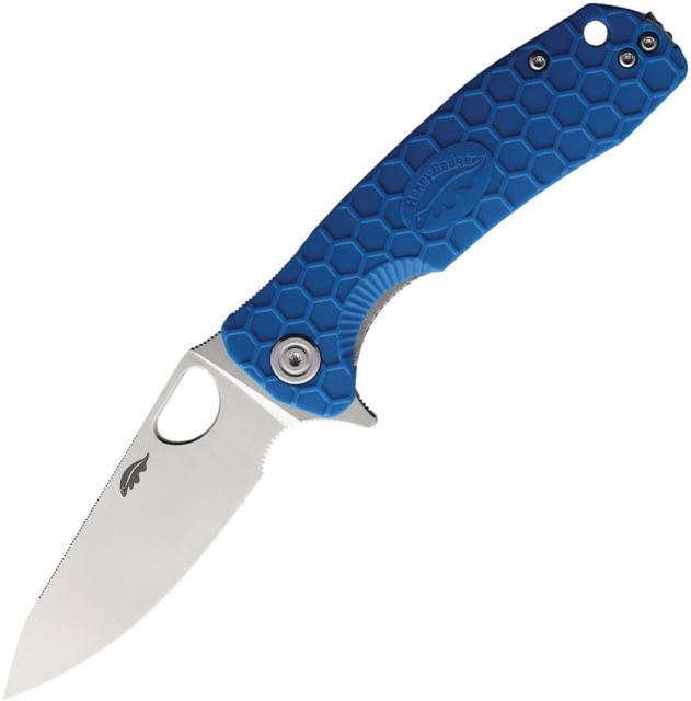 Honey Badger Knives Medium Leaf Linerlock Blue - Honey Badger Knives