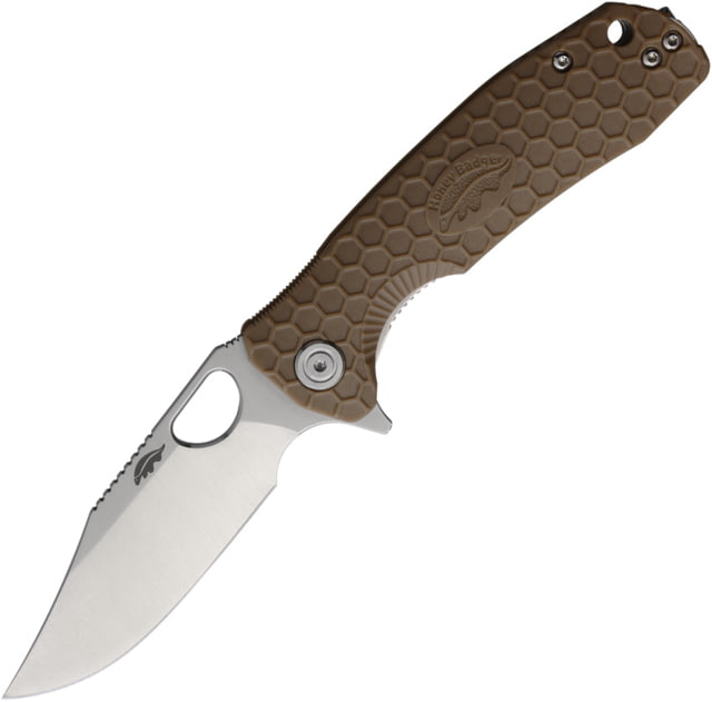 Honey Badger Knives Medium Linerlock Clip Tan - Honey Badger Knives