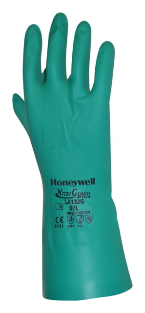 Honeywell Nitri GUArd Plus Gloves Flocked cotton Nitrile Green Medium - Honeywell