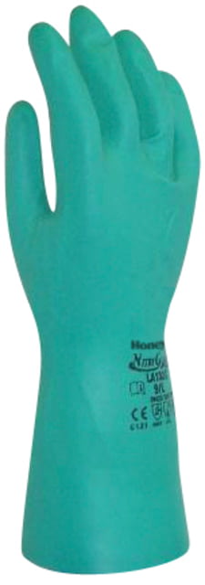 Honeywell Nitriguard Plus Chemical Resistant Gloves Green Size 11 - Honeywell