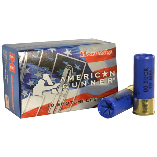 Hornady American Gunner 12 Gauge 8 Pellet 2.75 In #00 Buck Centerfire Shotgun Buckshot Ammo 10 Rounds nady American Gunner 12 Gauge 8 Pellet 2.75 In #00 Buck Centerfire Shotgun Buckshot 10 Rounds Ammo