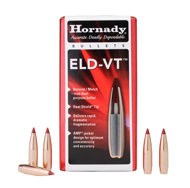 Hornady ELD-V Rifle Bullets 22 Caliber 62 Grain 100 Per Box 25 Case 22762 - 2 boxes
