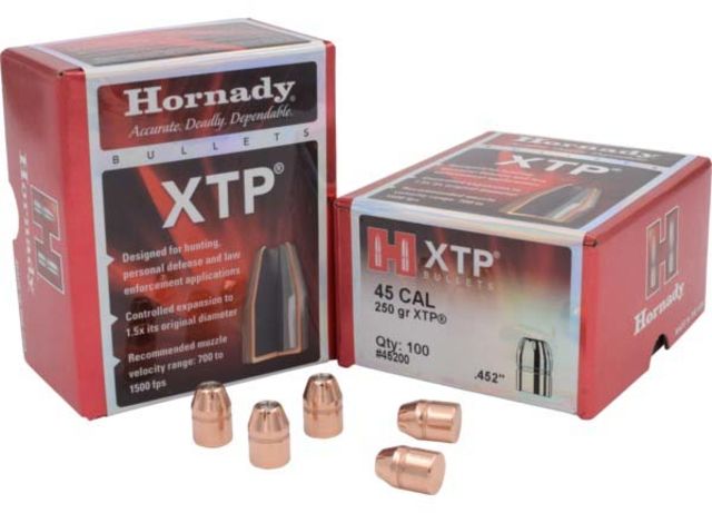 Hornady XTP Pistol Bullets 45 Caliber .452 250 Grain Hollow Point