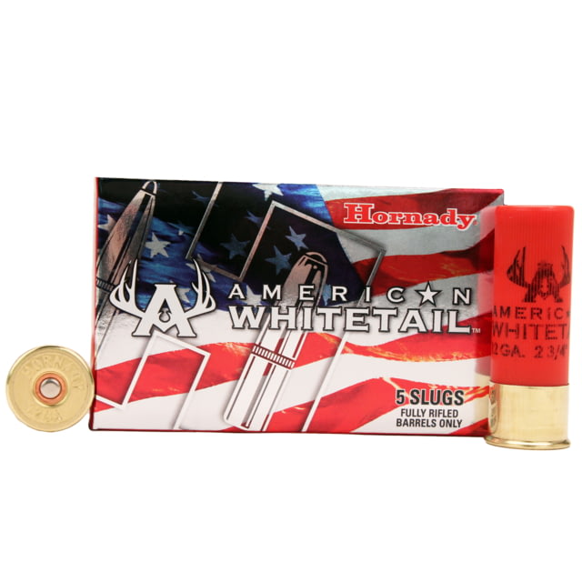 nady American Whitetail 12 Gauge 1 Oz 2.75 In Rifled Slug Centerfire Shotgun Slug 5 Rounds Ammo