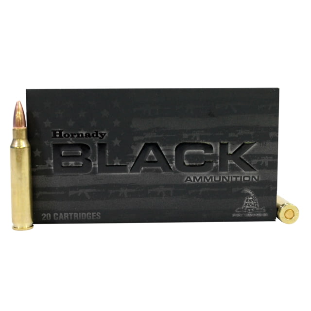 Hornady Black .223 Remington 62 grain Full Metal Jacket Brass Centerfire Rifle Ammo 20