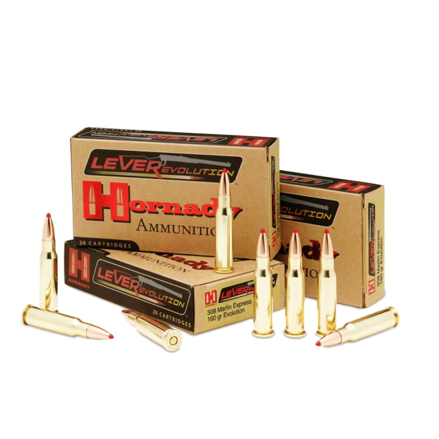 nady LEVERevolution .308 Marlin Express 160 Grain Flex Tip EXpanding Brass Cased Centerfire Rifle 20 Rounds Ammo