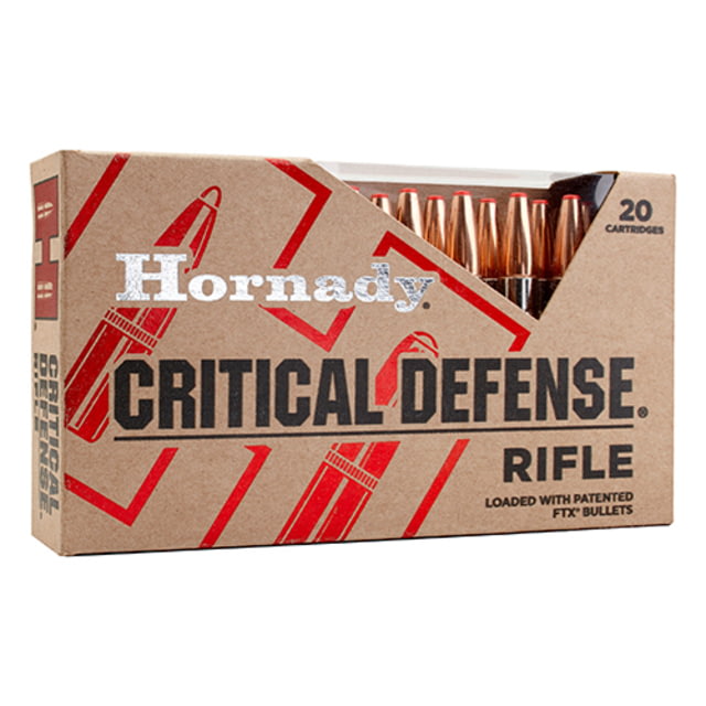 nady Critical Defense .308 Winchester 155 Grain Flex Tip EXpanding Brass Cased Centerfire Rifle 20 Rounds Ammo