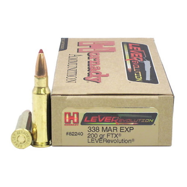 nady LEVERevolution .338 Marlin Express 200 Grain Flex Tip EXpanding Brass Cased Centerfire Rifle 20 Rounds Ammo