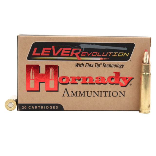 Hornady LEVERevolution .35 Remington 200 Grain Flex Tip EXpanding Brass Cased Centerfire Rifle Ammo 20 Rounds