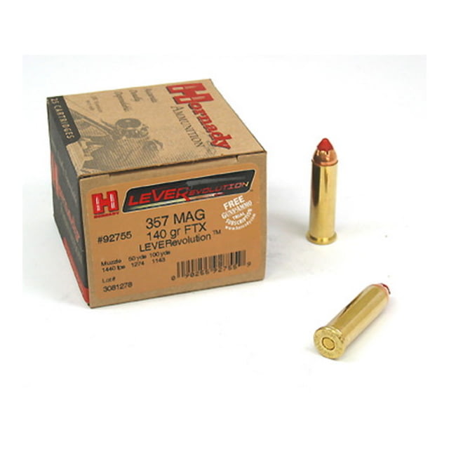 nady LEVERevolution .357 Magnum 140 Grain Flex Tip EXpanding Brass Cased Centerfire Pistol 25 Rounds Ammo
