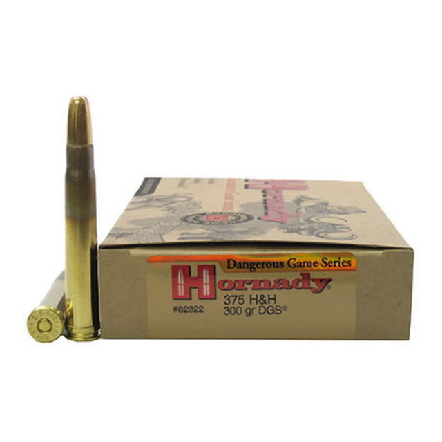 nady Dangerous Game .375 H&H Magnum 300 Grain Dangerous Game Solid Brass Cased Centerfire Rifle 20 Rounds Ammo