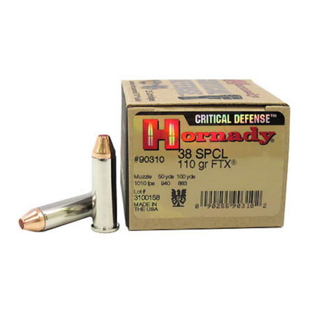 nady Critical Defense .38 Special 110 Grain Flex Tip EXpanding Brass Cased Centerfire Pistol 25 Rounds Ammo