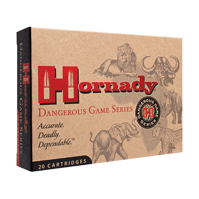 Hornady Dangerous Game .416 Remington Magnum 400 grain Dangerous Game eXpanding Bonded Brass Cased Centerfire Rifle Ammo 20 Rounds