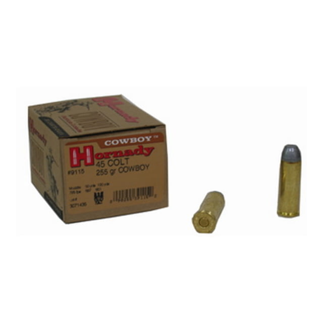 nady Cowboy .45 Colt 255 Grain Brass Cased Lead Flat Nose Centerfire Pistol 20 Rounds Ammo