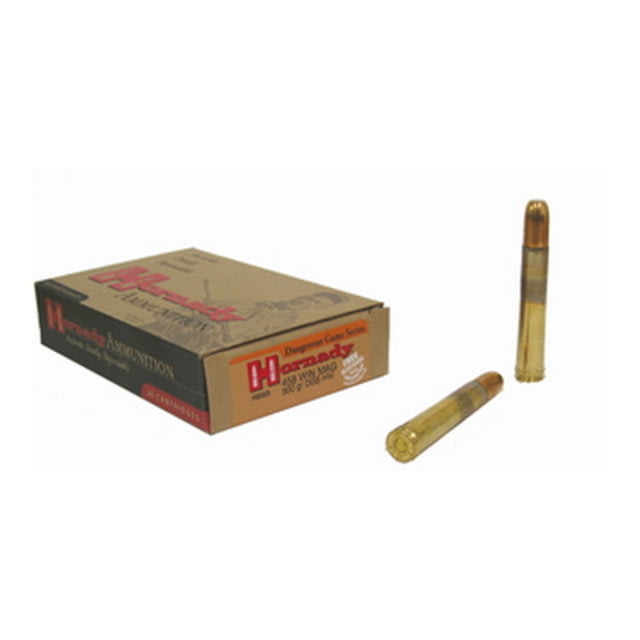 Hornady Superformance .458 Winchester Magnum 500 grain Dangerous Game Solid Brass Cased Centerfire Rifle Ammo 20 Rounds
