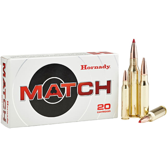 Hornady Match 6.5mm PRC 147 grain Extremely Low Drag Match Brass Cased Centerfire Rifle Ammo 20 Rounds