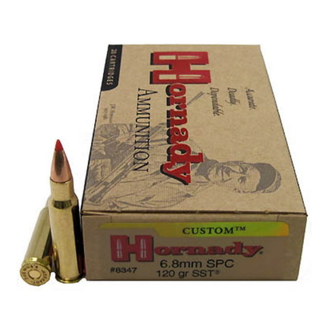 nady Custom 6.8mm Remington SPC 120 Grain Super Shock Tip Brass Cased Centerfire Rifle 20 Rounds Ammo