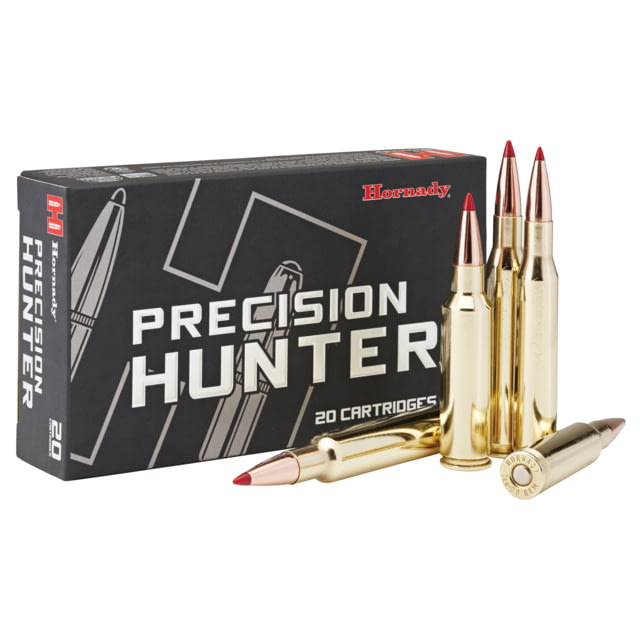 Hornady Precision Hunter 7mm-08 Remington 150 Grain Extremely Low Drag Ammo - EXpanding Brass Cased Centerfire Rifle Ammo 20 Rounds EXpanding Brass Cased Centerfire Rifle 20 Rounds Ammo