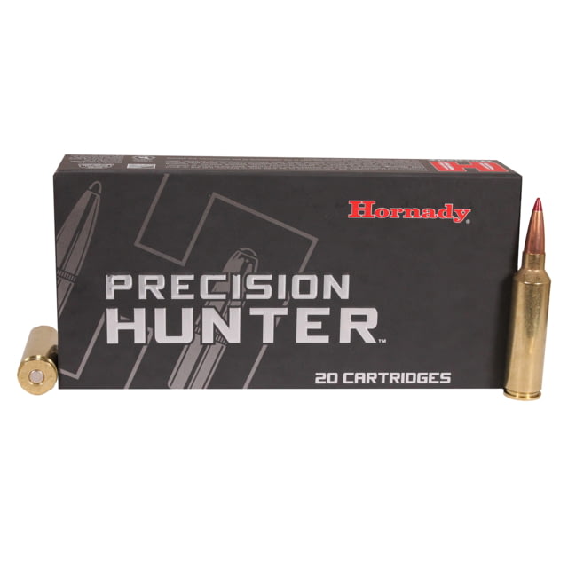 Hornady Precision Hunter 7mm Winchester Short Magnum 162 grain Extremely Low Drag - eXpanding Brass Cased Centerfire Rifle Ammo 20 Rounds