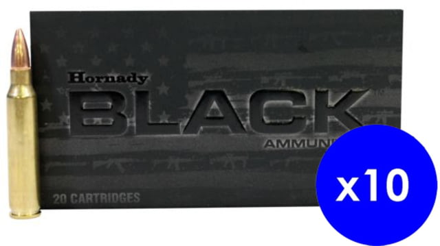 nady Black .223 Remington 62 Grain Full Metal Jacket Brass Centerfire Rifle 200 Rounds Ammo