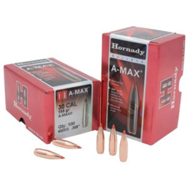Hornady BLLT .30CAL .308 155 Grain A-MAX Pistol Bullet - Hornady