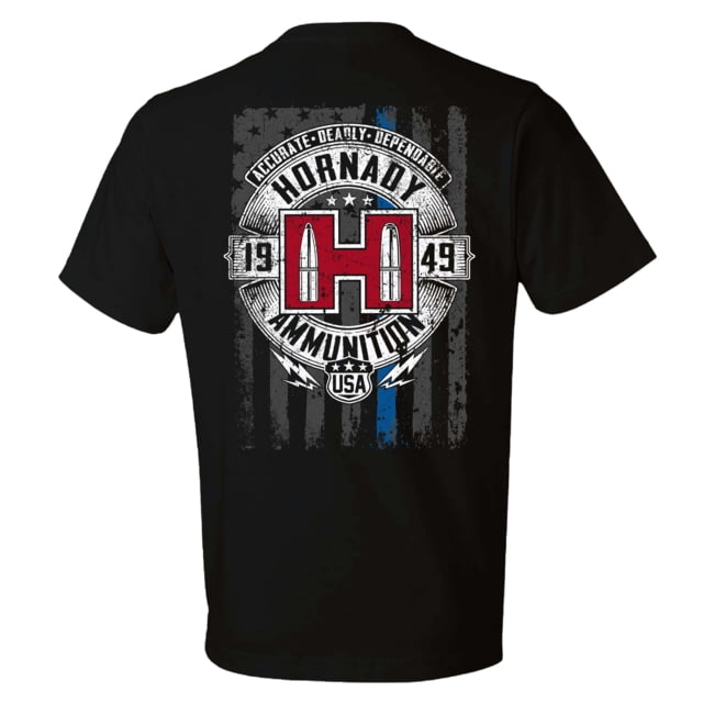 Hornady Hornady Blue Line T-Shirt - Men's Black Extra Large - $31.99 at Optics Planet