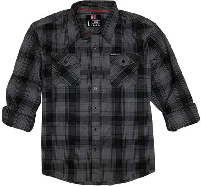 Hornady Hornady Gear Flannel Shirt - Men's Large Black/Gray - $33.89 at Optics Planet