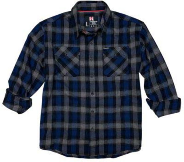 Hornady Hornady Gear Flannel Shirt - Men's Large Navy/Black/Gray - $39.99 at Optics Planet