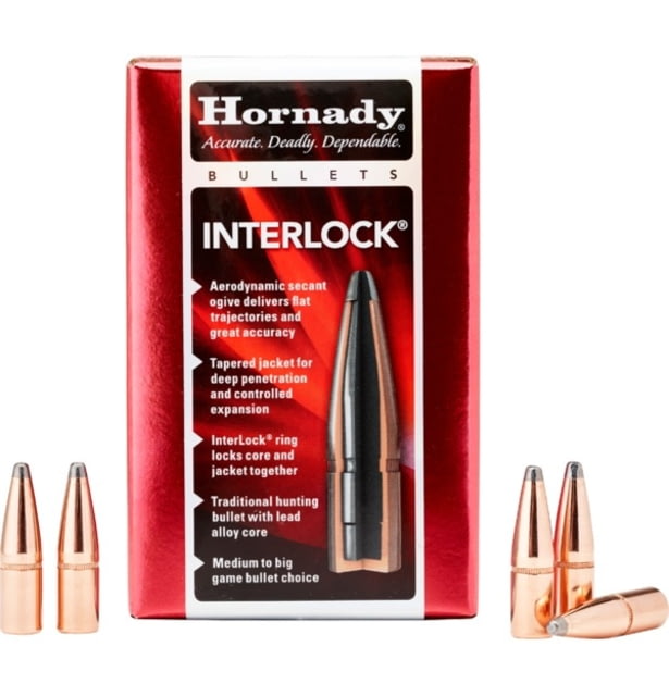 US Hornady Interlock Rifle Bullets, 45 Cal, .452, 245gr, 450 Bushmaster, 45204 - 2 boxes Tech Data