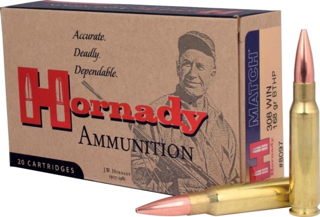 nady Match Rifle .308 Win 168 Gr BTHP MATCH 50 Rd Ammo