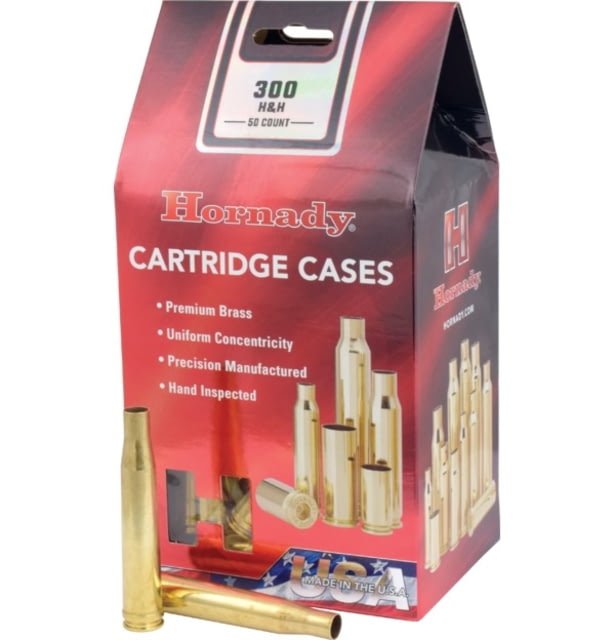 Hornady Rifle Cartridge Cases 300 H&H Mag Unprimed 50 Piece