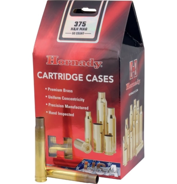 Hornady Rifle Cartridge Cases 375 H&H Mag Unprimed 50 Piece
