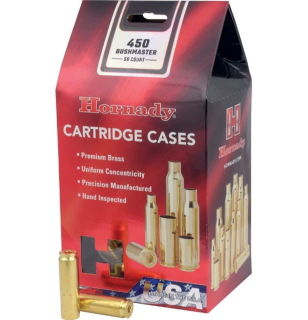 Hornady Rifle Cartridge Cases 450 Bushmaster Unprimed 50 Piece