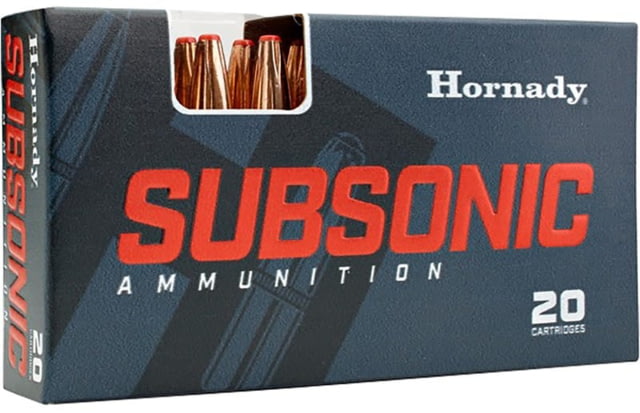 Hornady Subsonic .338 ARC 307 Grain Subsonic eXpanding Brass Cased Rifle Ammo 20 Rounds