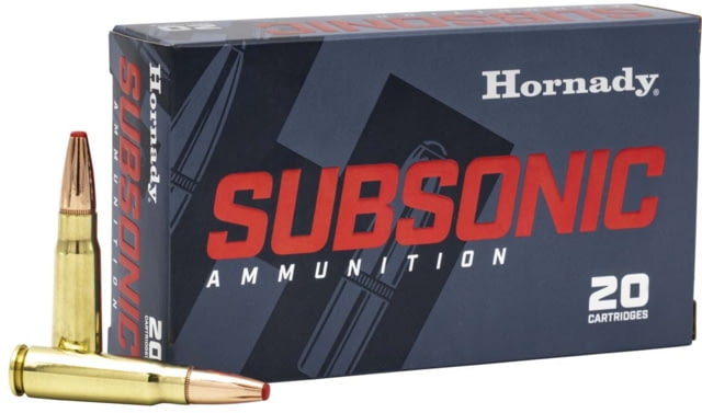 nady Subsonic 7.62x39 255 Grain Sub X Brass Riffle 20 Rounds Ammo