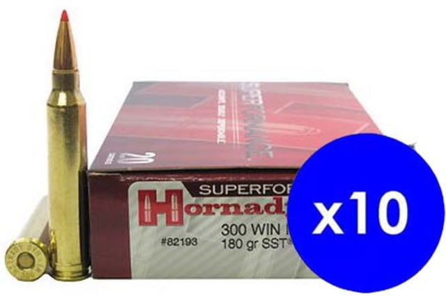 Hornady Superformance .300 Winchester Magnum 180 grain Super Shock Tip Brass Cased Centerfire Rifle Ammo