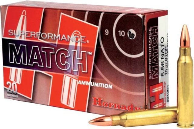 nady Superformance 5.56x45mm NATO 75 Grain Boat-Tail Hollow Point Match Brass Cased Centerfire Rifle 20 Rounds Ammo
