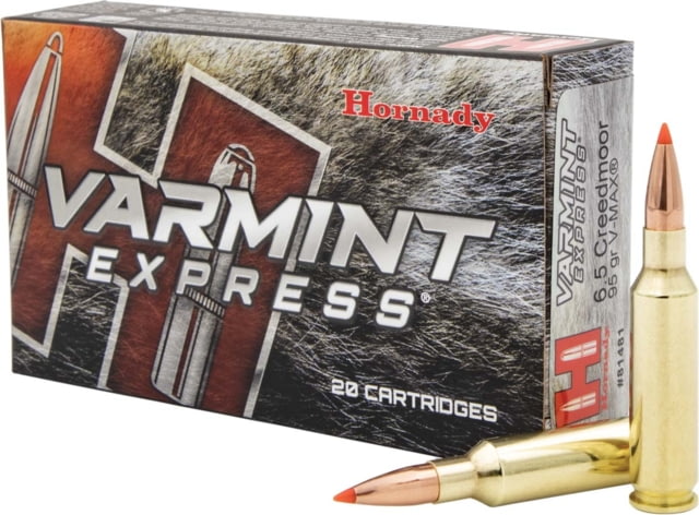 nady Varmint Express 6.5mm Creedmoor 95 Grain V-MAX Brass Cased Centerfire Rifle 20 Rounds Ammo