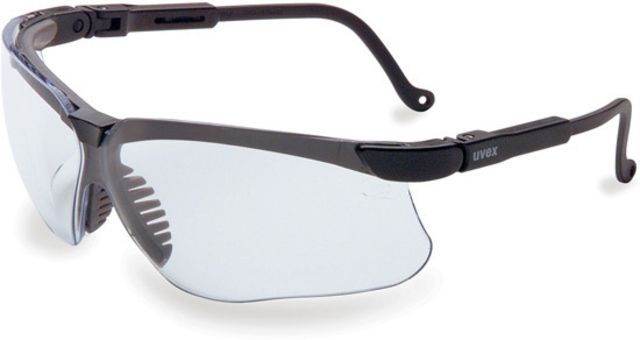 Howard Leight Genesis Uvex Protective Eyeglasses Black Frame Clear Lens - Howard Leight
