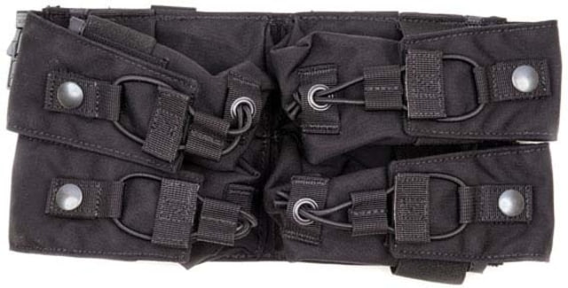 HRT Tactical Gear Quad Flashbang Zip-On Panel Black - Hrt Tactical Gear