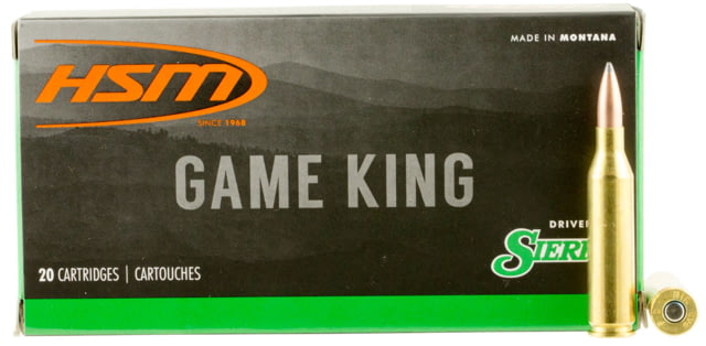  Ammunition Game King .243 Winchester 100 Grain Spitzer Boat Tail Brass Cased Rifle 20 Rounds Ammo