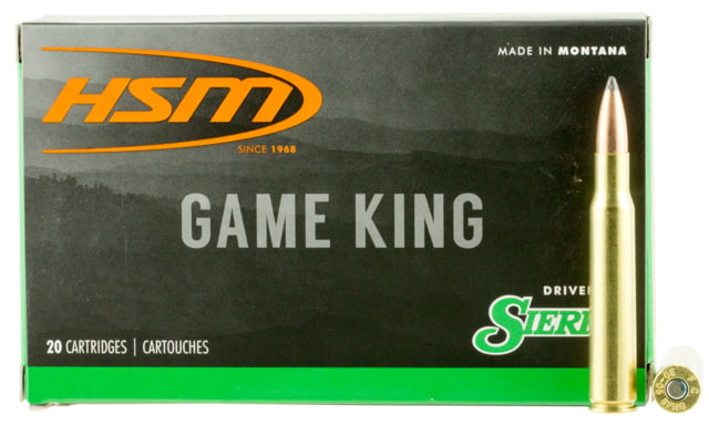  Ammunition Game King .25-06 Remington 117 Grain Spitzer Boat Tail Brass Cased Rifle 20 Rounds Ammo