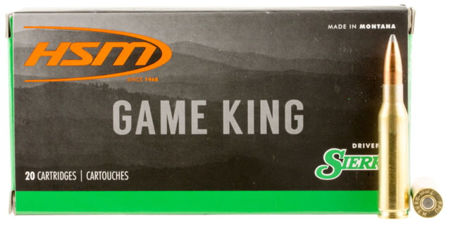  Ammunition Game King 7mm-08 Remington 160 Grain Spitzer Boat Tail Brass Cased Rifle 20 Rounds Ammo