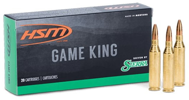 HSM Ammunition 300SAUM 180 Grain SBT Game King Rifle Ammo 20 Rounds - Hsm Ammunition